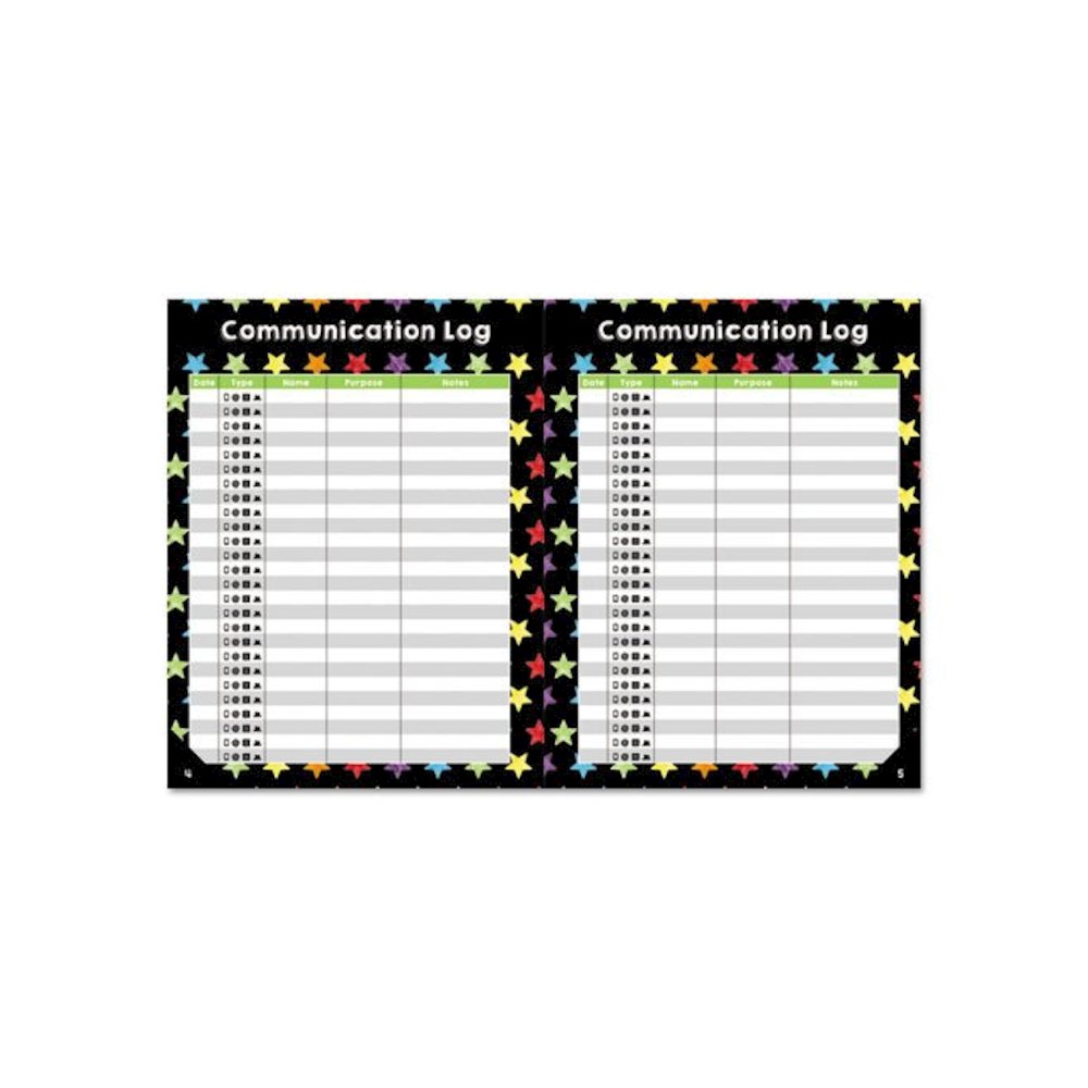 Teacher Planner, Weekly/Monthly, Two-Page Spread (Seven Classes), 10.88 x 8.38, Balloon Theme, Black Cover. Picture 4