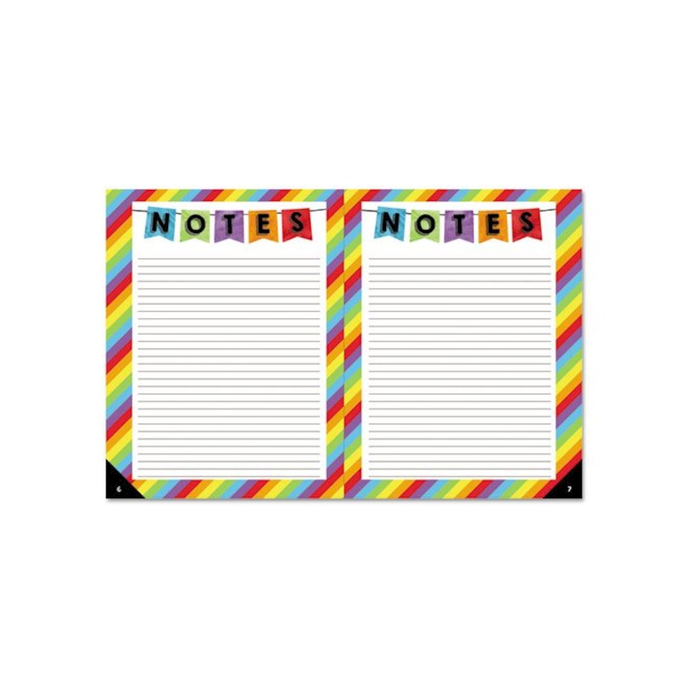 Teacher Planner, Weekly/Monthly, Two-Page Spread (Seven Classes), 10.88 x 8.38, Balloon Theme, Black Cover. Picture 5
