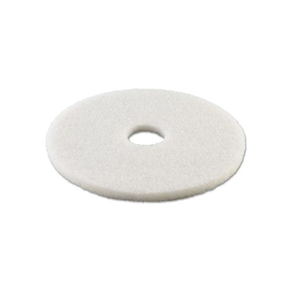 Polishing Floor Pads, 20" Diameter, White, 5/Carton. Picture 2
