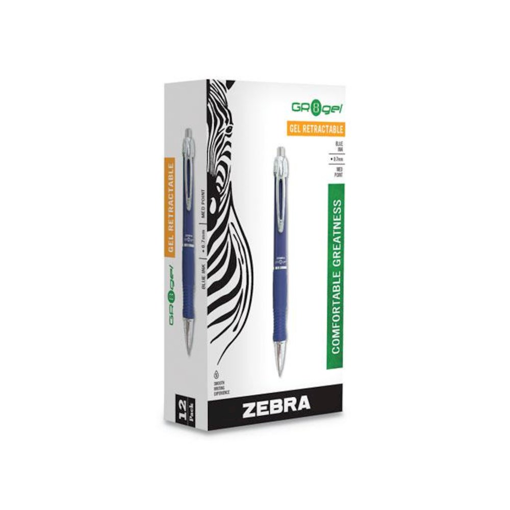 Sarasa Dry X10 Gel Pen, Retractable, Medium 0.7 mm, Blue Ink, Blue/Silver Barrel, 12/Pack. Picture 2