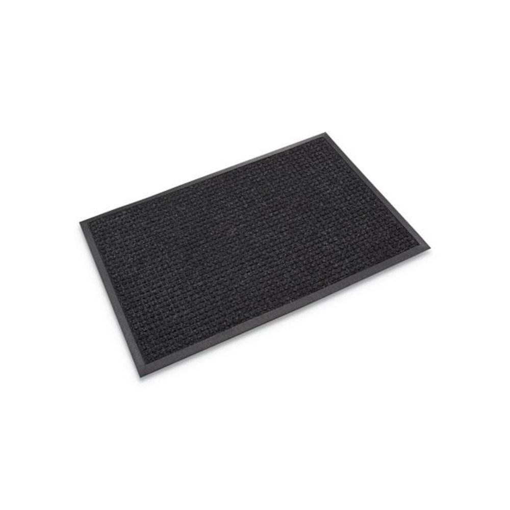 Super-Soaker Wiper/Scraper Mat with Gripper Bottom, Rectangular, Charcoal Gray Loop Pile Surface, 36" x 10 ft. Picture 1
