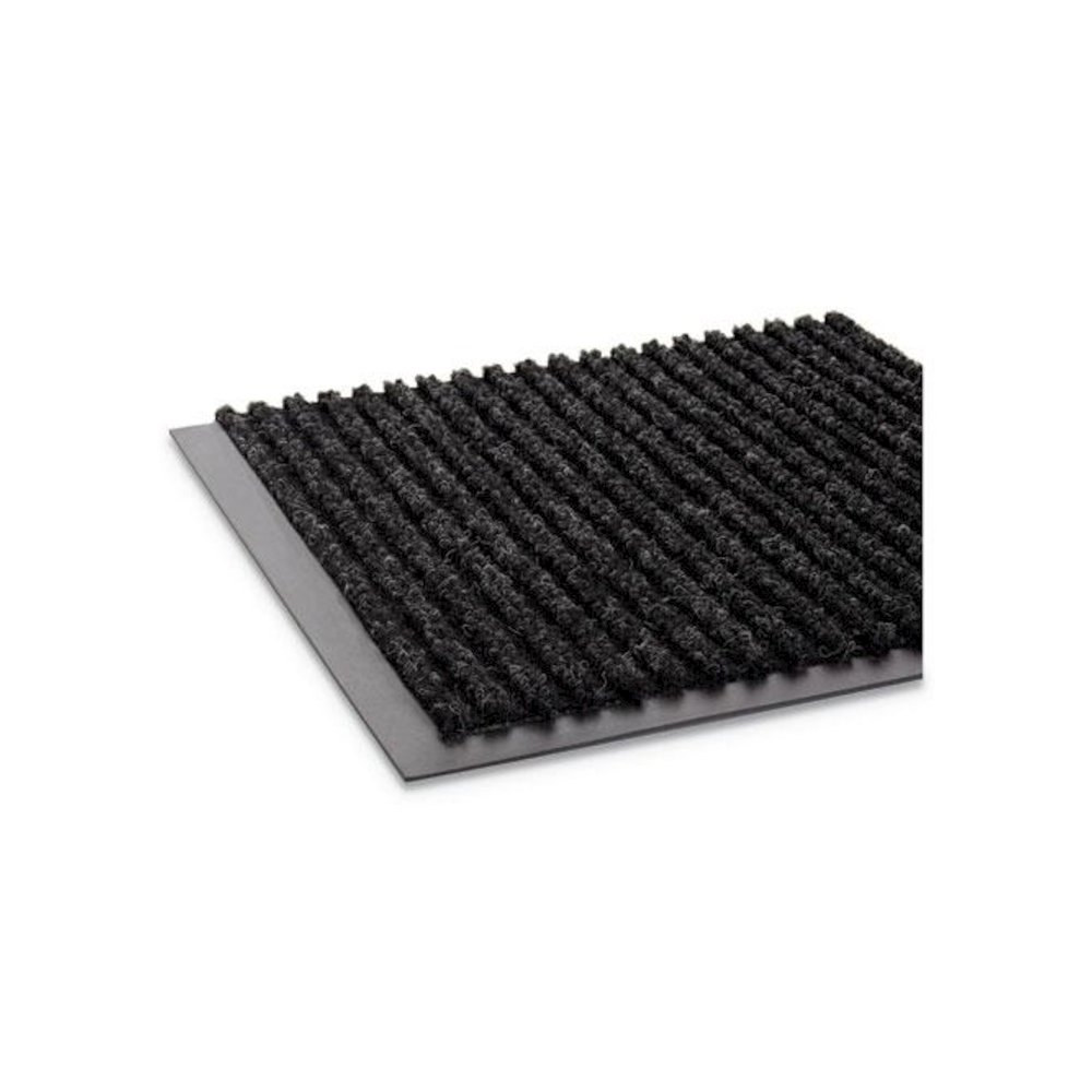Needle-Rib Wiper/Scraper Mat, Rectangular, Charcoal Gray Ribbed Surface, 48" x 72". Picture 4