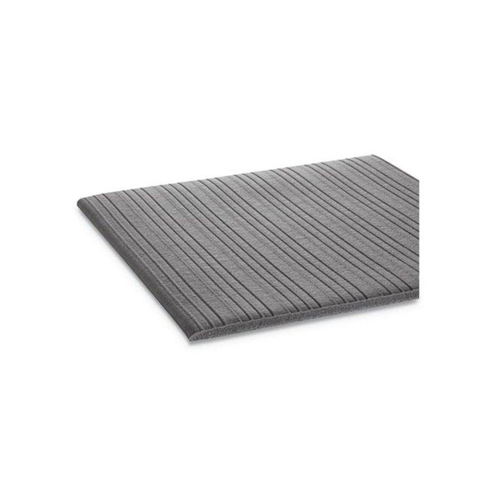Ribbed Vinyl Anti-Fatigue Mat, Rectangular, Gray Ribbed Surface, 36" x 10 ft. Picture 2