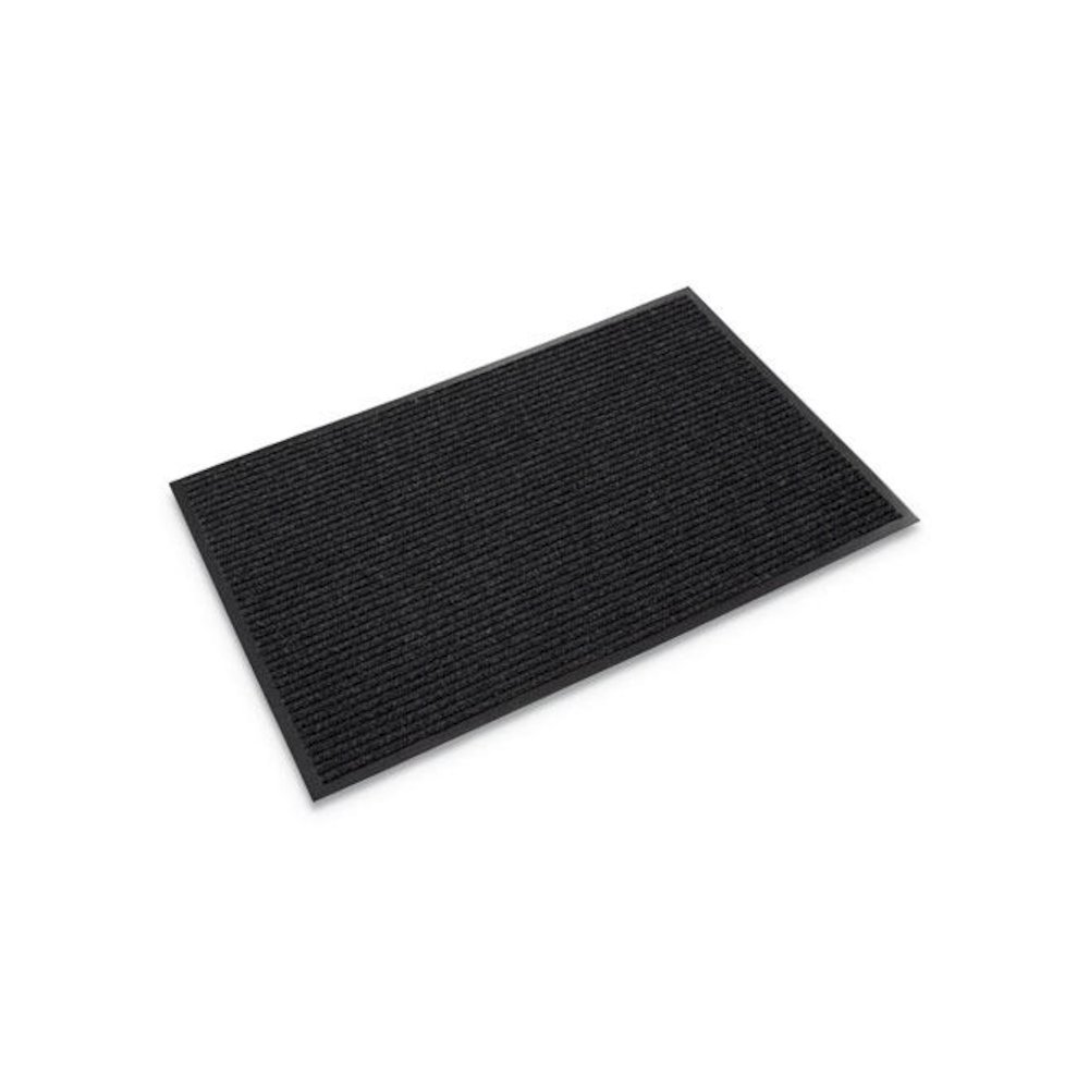 Needle-Rib Wiper/Scraper Mat, Rectangular, Charcoal Gray Ribbed Surface, 48" x 72". Picture 1