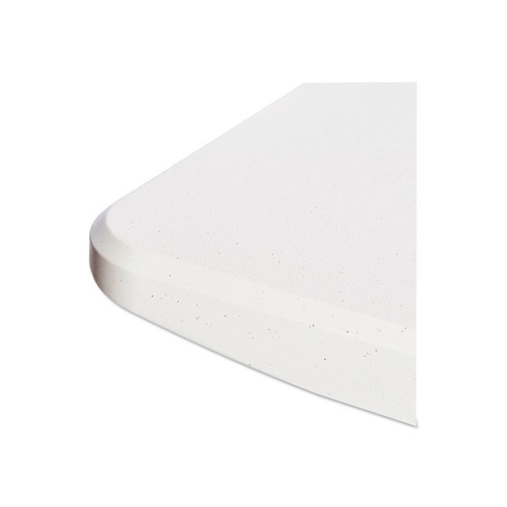 Resin Rectangular Folding Table, Square Edge, 72w x 30d x 29h, Platinum. Picture 3