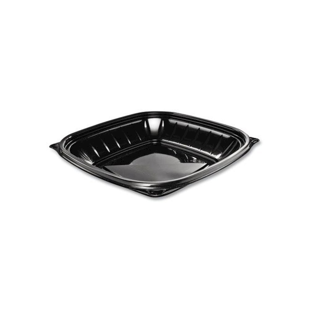 PresentaBowls Pro Black Square Bowls, 24 oz, 8.5 x 8.5 x 1.8, Plastic, 63/Bag, 4 Bags/Carton. Picture 1