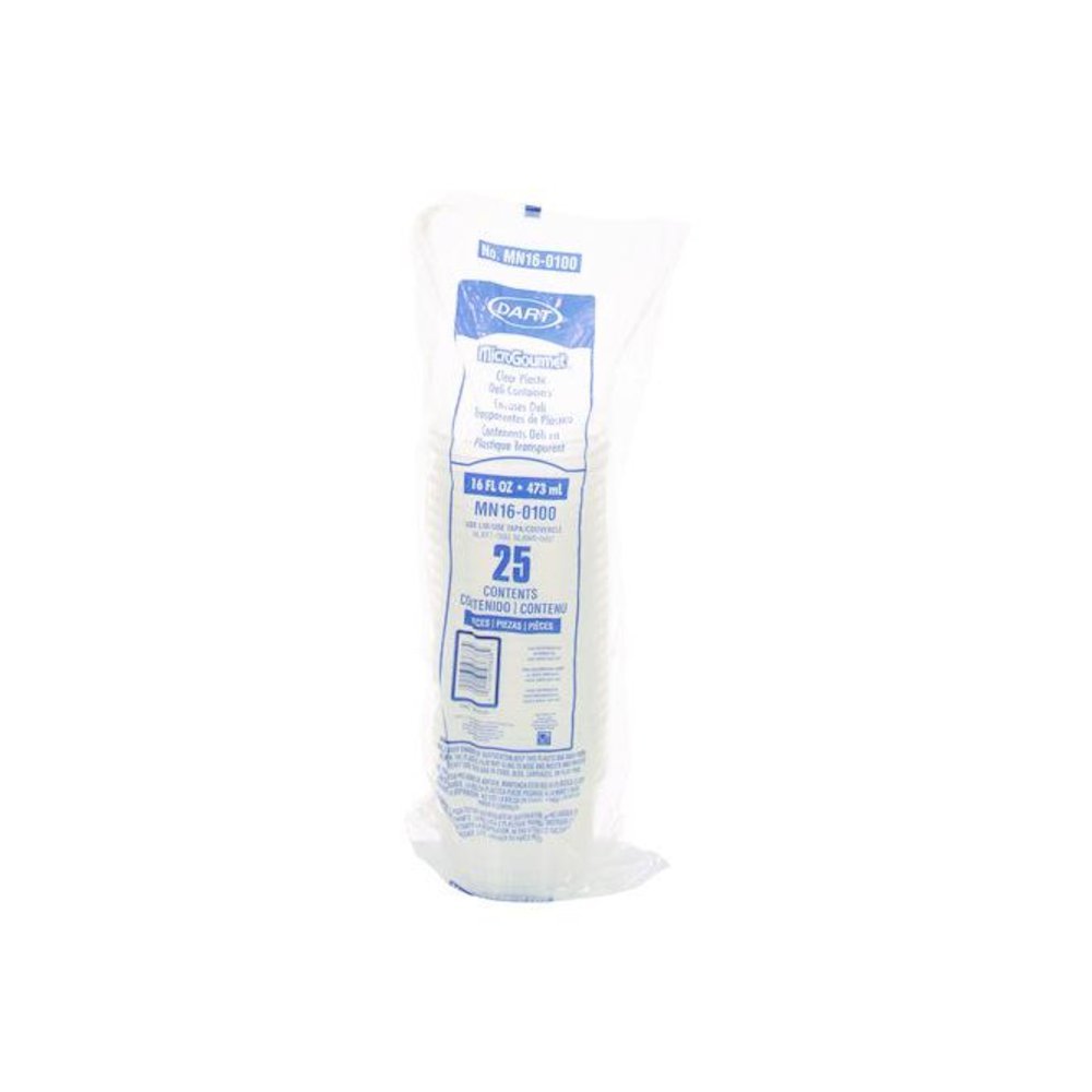 MicroGourmet Food Container, 16 oz, Translucent, Plastic, 50/Pack, 10 Packs/Carton. Picture 2