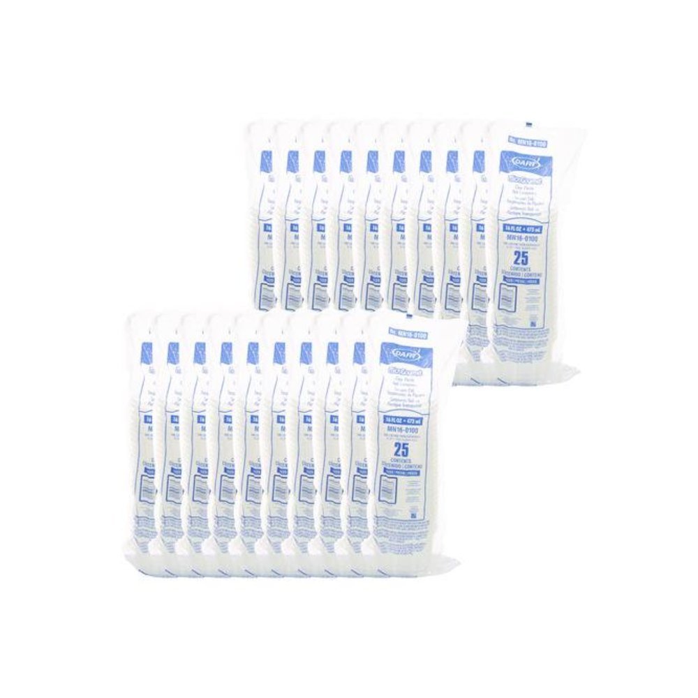 MicroGourmet Food Container, 16 oz, Translucent, Plastic, 50/Pack, 10 Packs/Carton. Picture 3