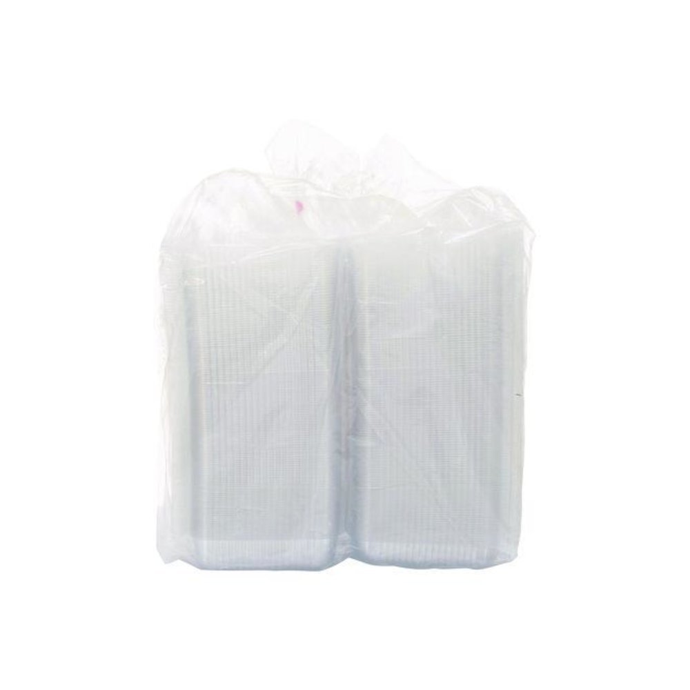 StayLock Clear Hinged Lid Containers, 7.8 x 8.3 x 3, Clear, Plastic, 125/Bag, 2 Bags/Carton. Picture 2