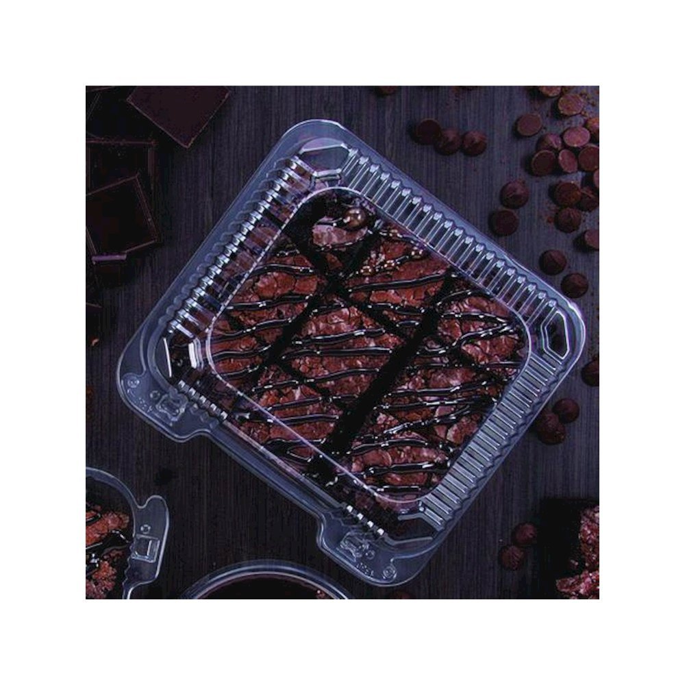 StayLock Clear Hinged Lid Containers, 7.8 x 8.3 x 3, Clear, Plastic, 125/Bag, 2 Bags/Carton. Picture 5