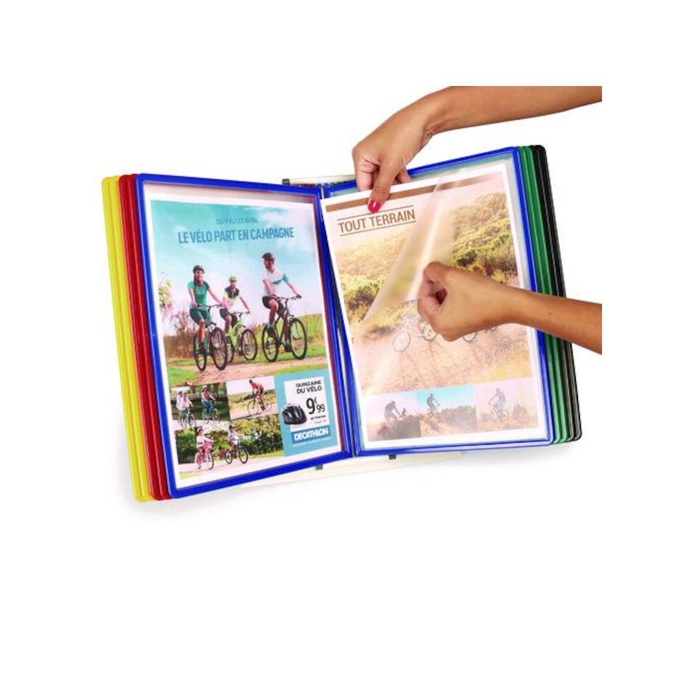 Easy Load Desk Unit, 10 Sections, 20-Sheet Capacity, Assorted. Picture 1