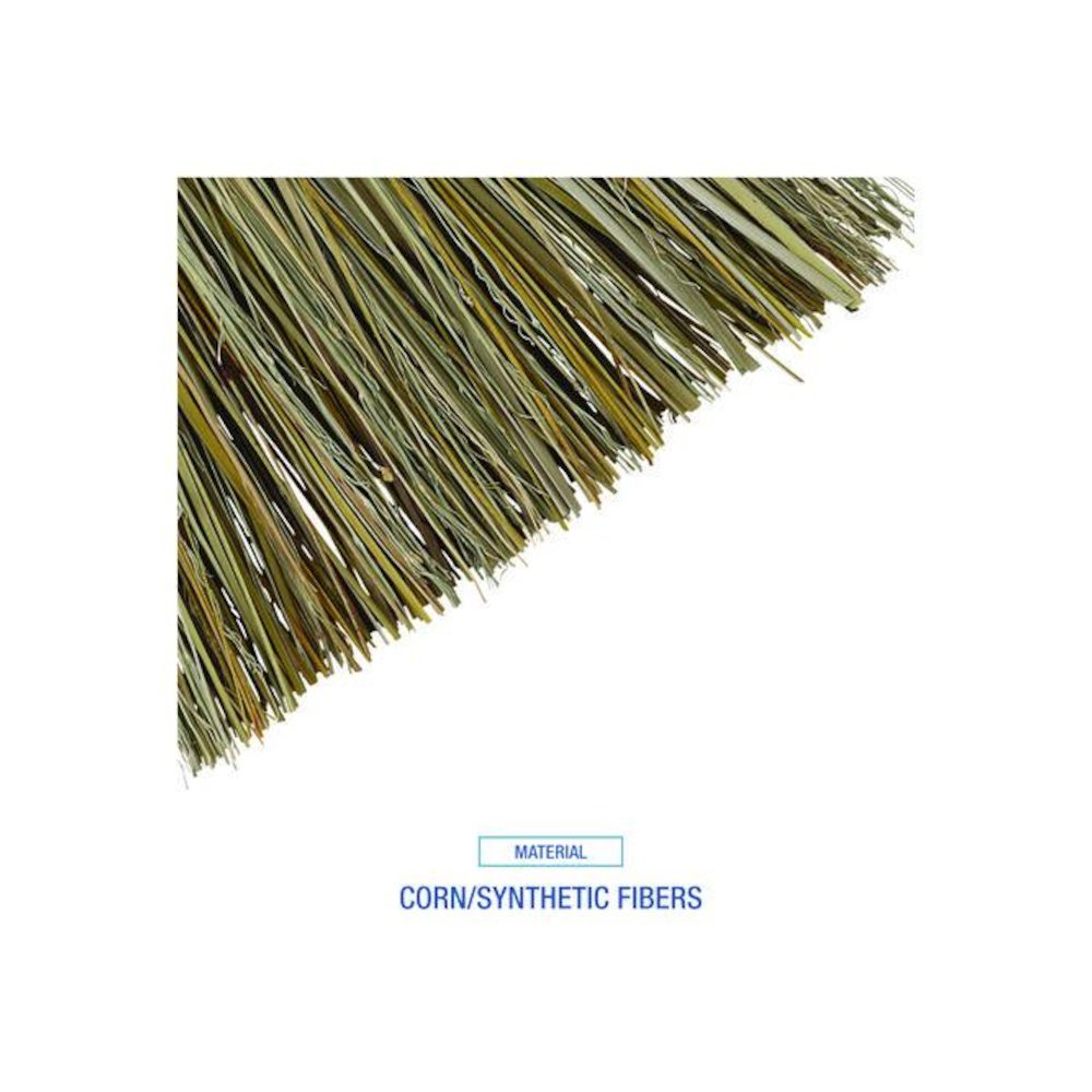 Corn/Fiber Brooms, Corn/Synthetic Fiber Bristles, 36" Overall Length, Gray/Natural, 12/Carton. Picture 5
