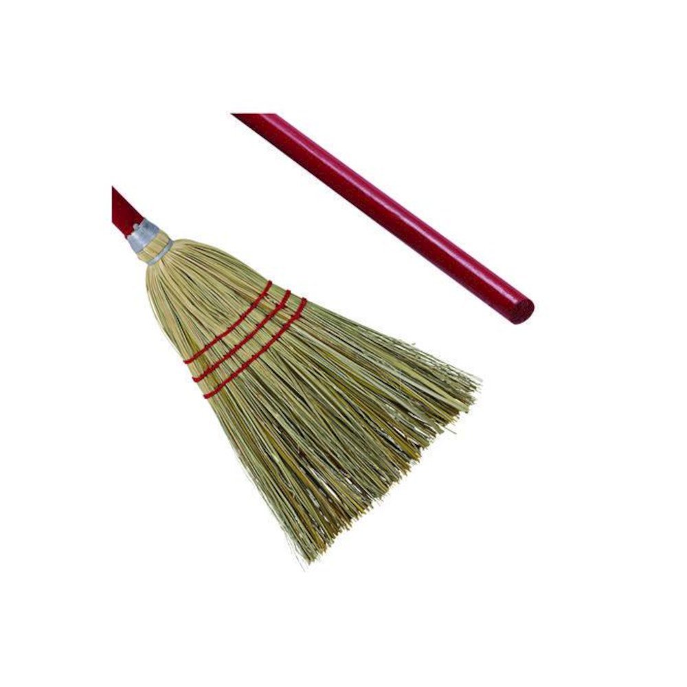 Corn/Fiber Brooms, Corn/Synthetic Fiber Bristles, 36" Overall Length, Gray/Natural, 12/Carton. Picture 7