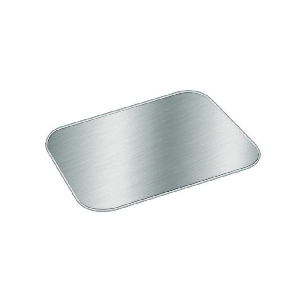 Laminated Board Lid, 5.5 x 4.5, Silver/White, Aluminum, 1,000/Carton. Picture 1