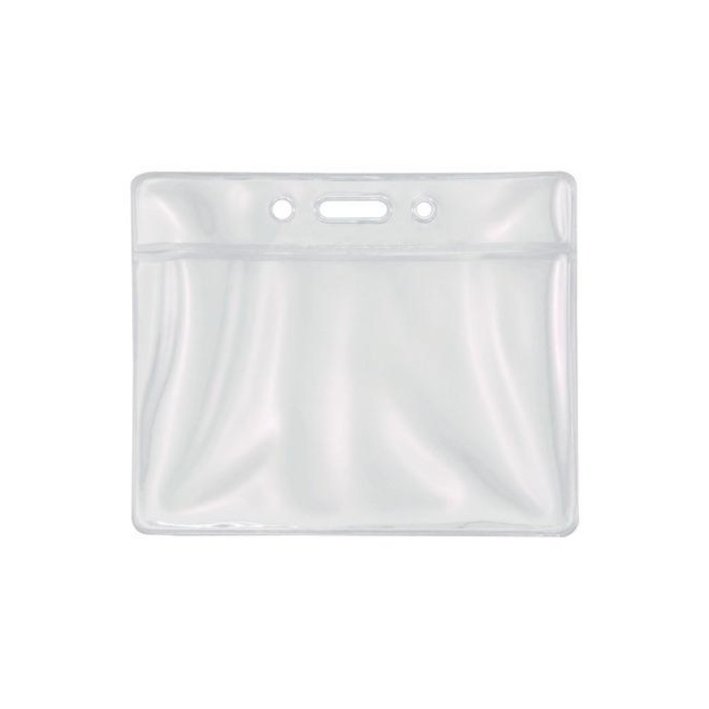ID Badge Holder, Clear, 2.25 x 3.5 Insert, 50/Pack. Picture 1