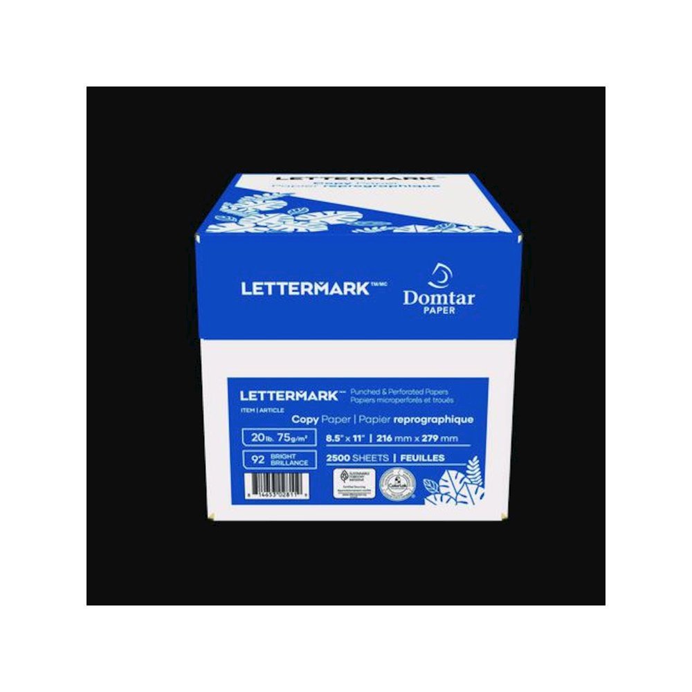 Custom Cut-Sheet Copy Paper, 92 Bright, Micro-Perforated 3.66" from Bottom, 20 lb Bond Weight, 8.5 x 11, White, 500/Ream. Picture 3