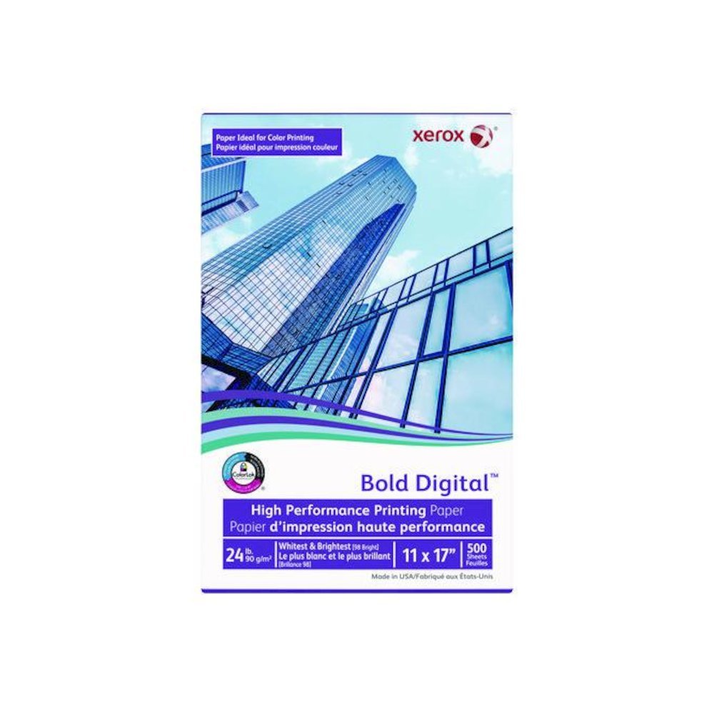 Bold Digital Printing Paper, 98 Bright, 24 lb Bond Weight, 11 x 17, White, 500/Ream. Picture 1