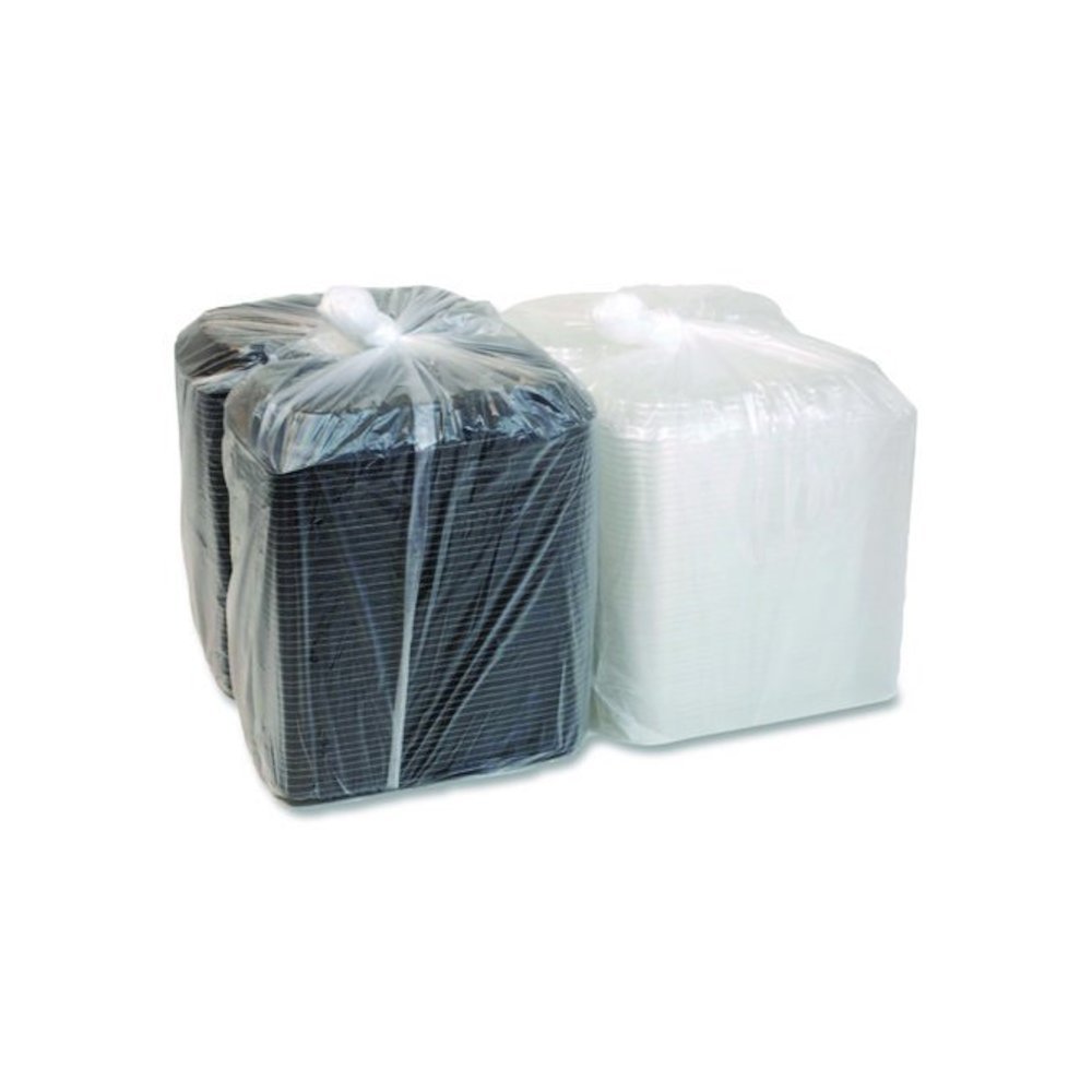 MealMaster Rib Container, 10 x 7.1 x 2.1, Black/Clear, Plastic, 90/Carton. Picture 3