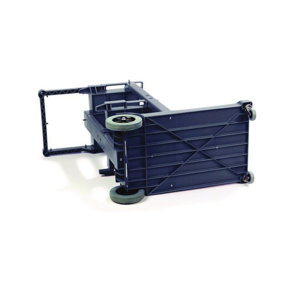 Janitor's Cart, Plastic, 4 Shelves, 1 Bin, 19" x 45" x 39", Gray. Picture 8
