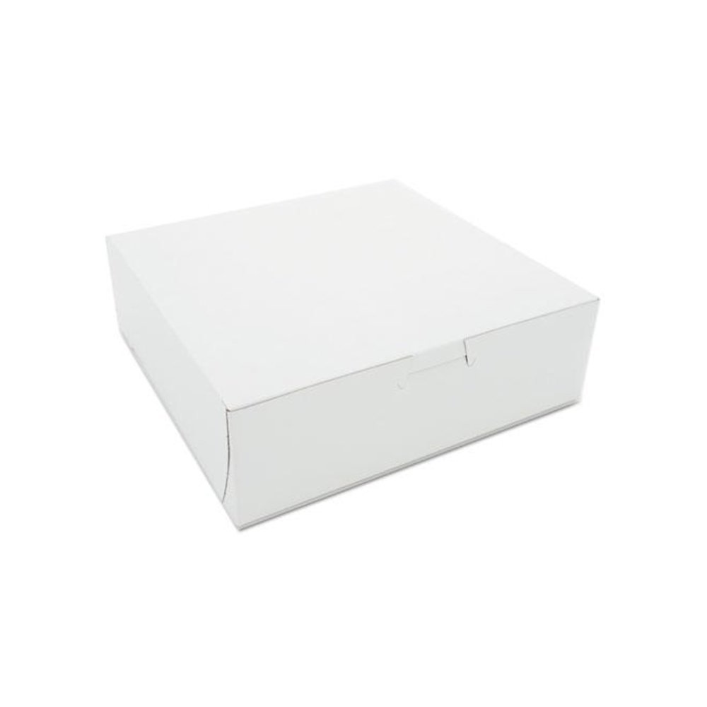 Non-Window Bakery Boxes, Paperboard, 8w x 8d x 2 1/2h, White, 250/Bundle. Picture 1