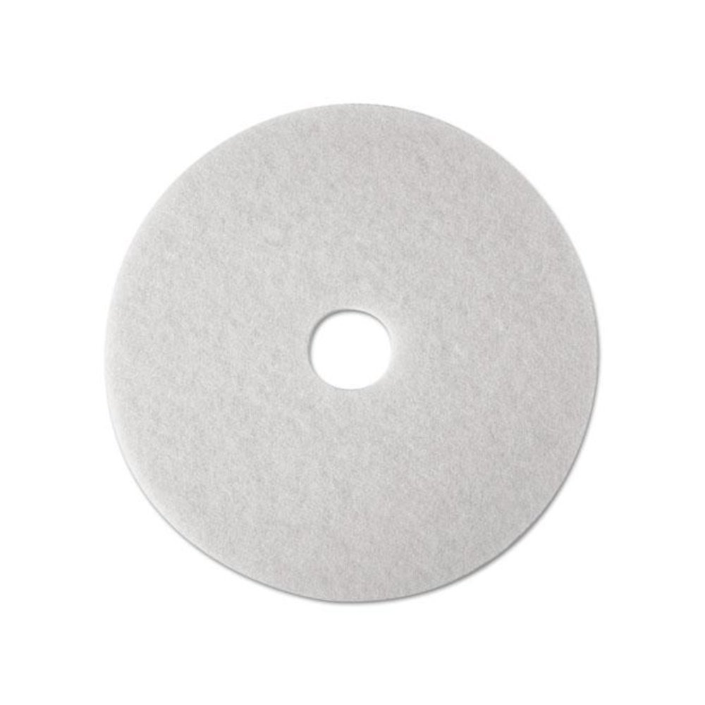 Super Polish Floor Pads 4100, 27" Diameter, White, 5/Carton. Picture 1