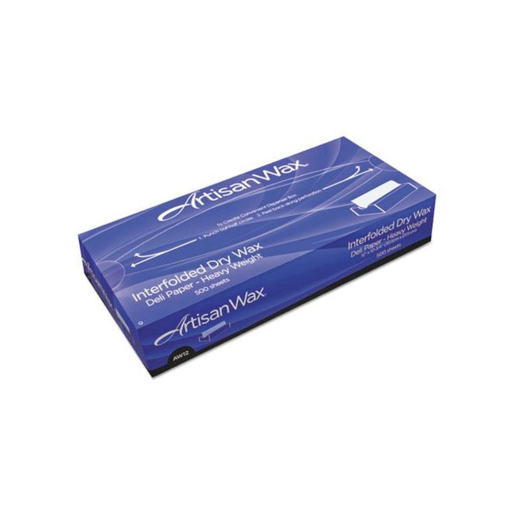 Interfolded Dry Wax Deli Paper, 10" x 10 3/4", White, 500/Box, 12 Boxes/Carton. Picture 1