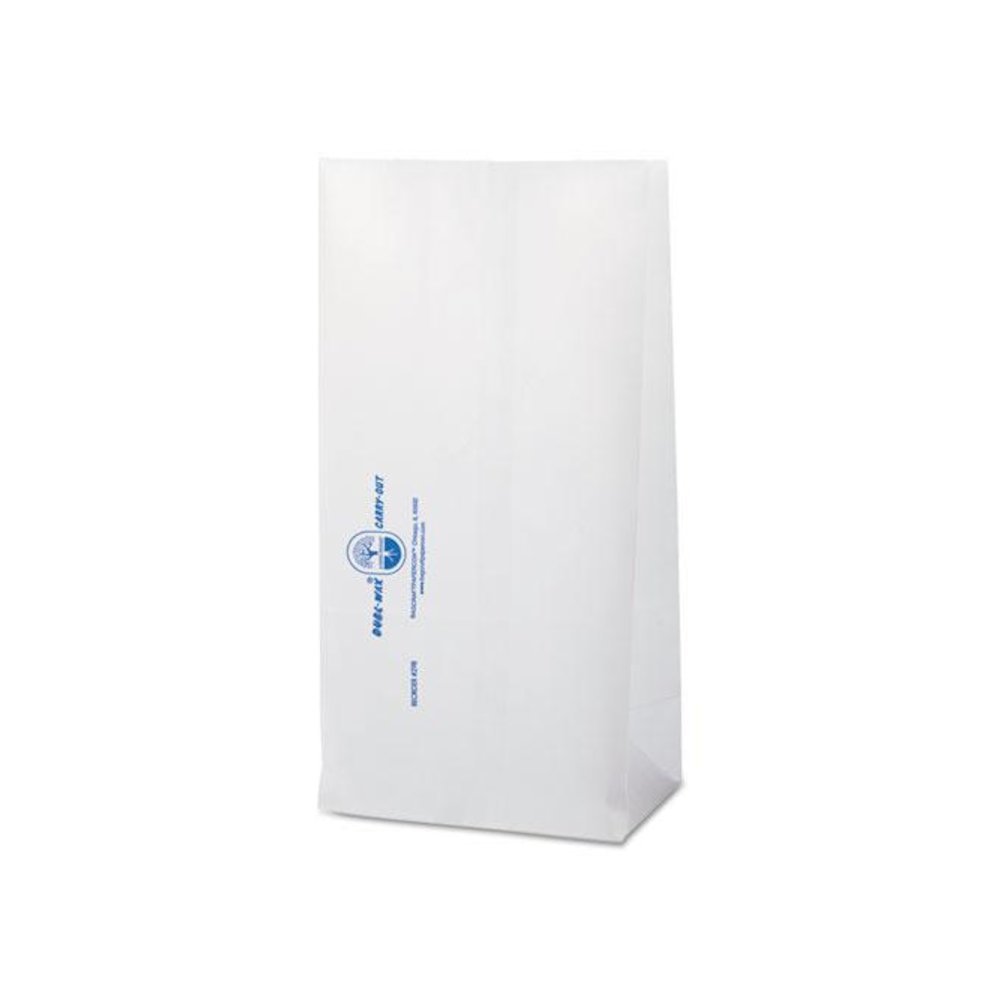 Dubl Wax Grease-Resistant Bakery Bags, 6 1/8 x 4 x 12 3/8, White, 1000/Carton. Picture 1