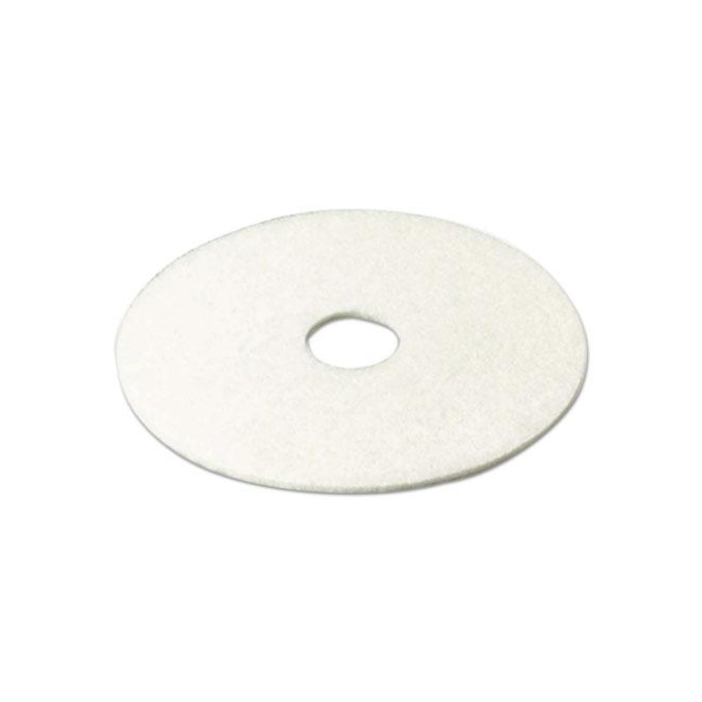 Super Polish Floor Pads 4100, 27" Diameter, White, 5/Carton. Picture 2