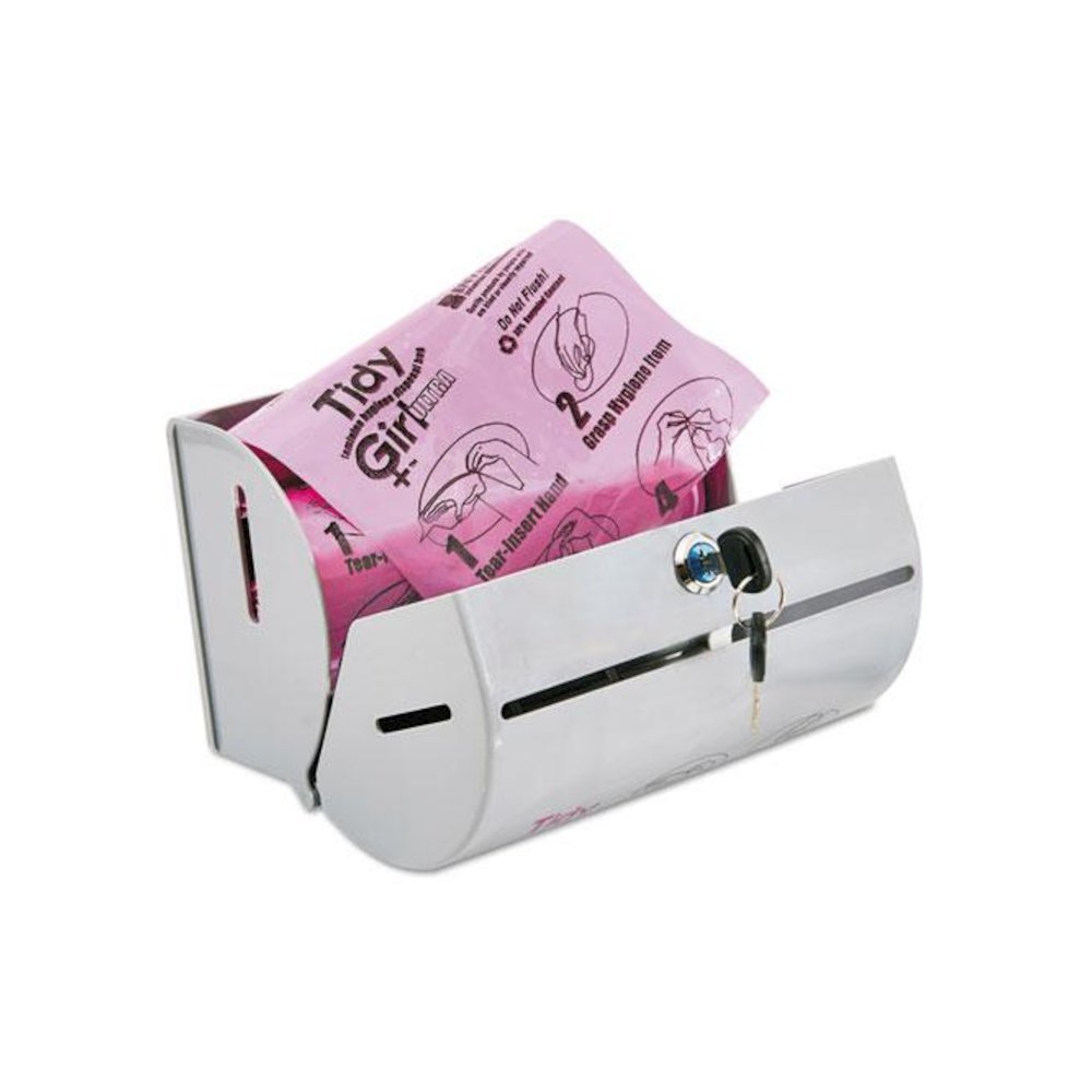 Plastic Feminine Hygiene Disposal Bag Dispenser, Gray. Picture 4