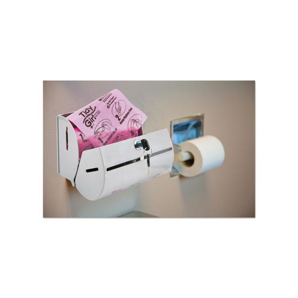 Plastic Feminine Hygiene Disposal Bag Dispenser, Gray. Picture 8