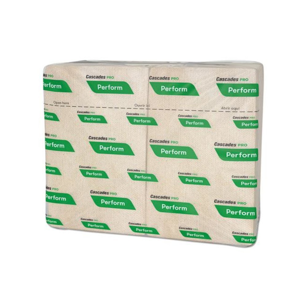 Perform Interfold Napkins, 1-Ply, 12.63 x 8.5, Natural, 376/Pack, 16 Packs/Carton. Picture 1
