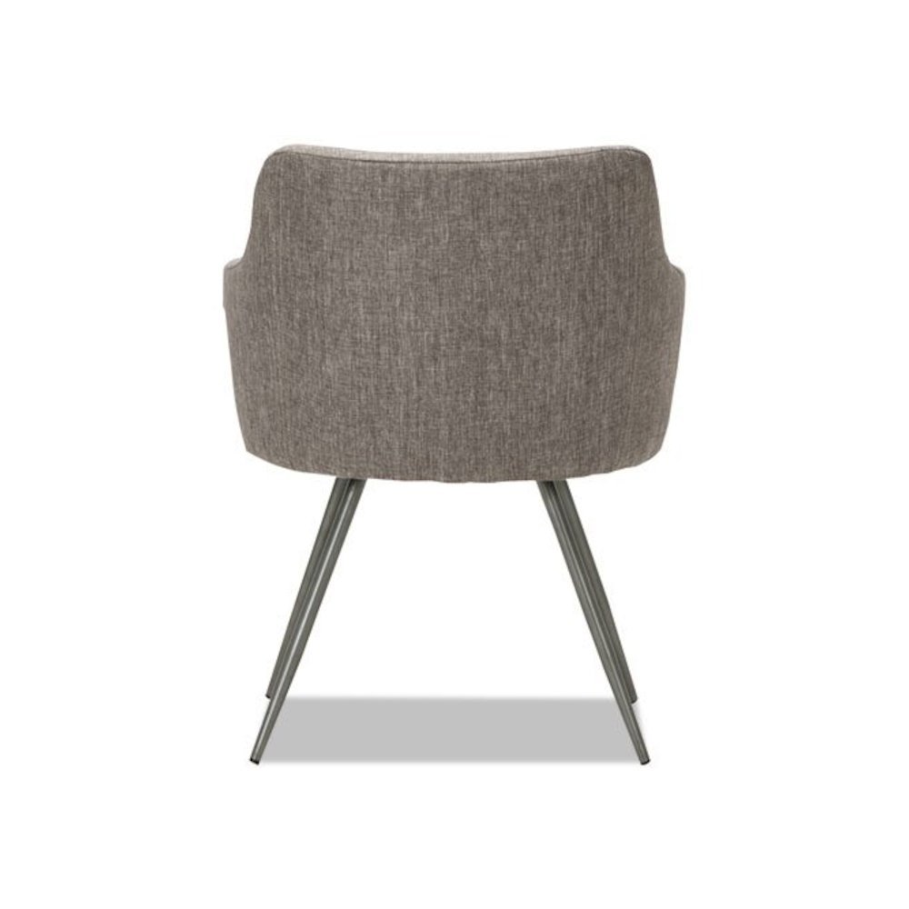 Alera Captain Series Guest Chair, 23.8" x 24.6" x 30.1", Gray Tweed Seat, Gray Tweed Back, Chrome Base. Picture 4