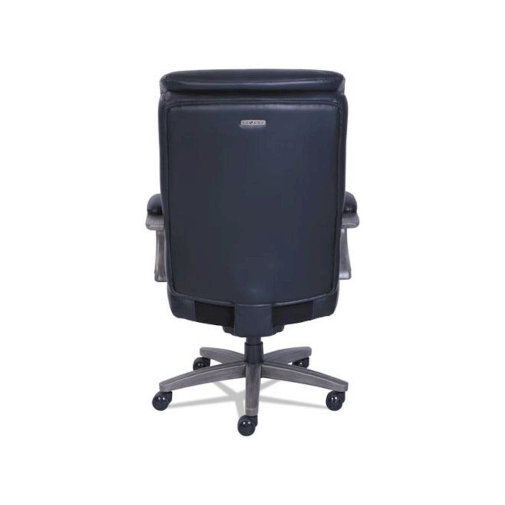 Woodbury Big/Tall Executive Chair, Supports Up to 400 lb, 20.25" to 23.25" Seat Height, Black Seat/Back, Weathered Gray Base. Picture 4