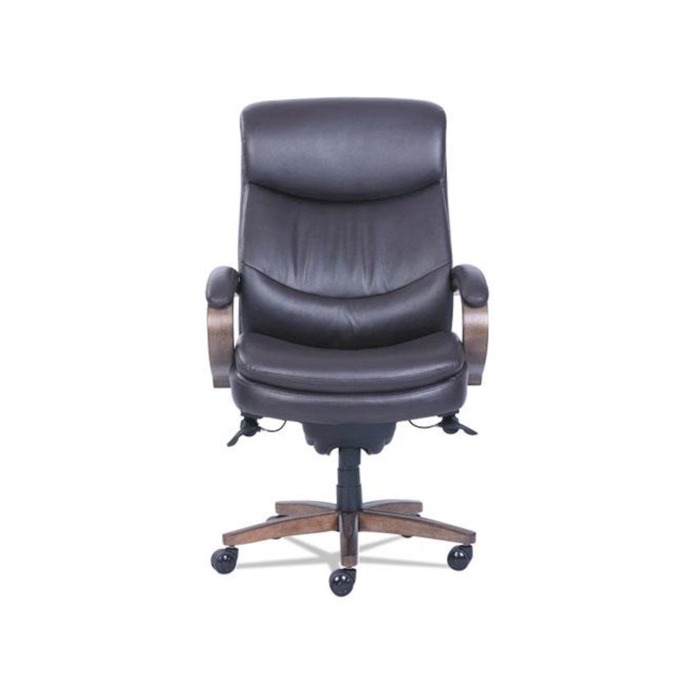 Woodbury Big/Tall Executive Chair, Supports Up to 400 lb, 20.25" to 23.25" Seat Height, Brown Seat/Back, Weathered Sand Base. Picture 2