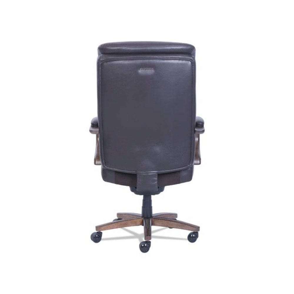 Woodbury Big/Tall Executive Chair, Supports Up to 400 lb, 20.25" to 23.25" Seat Height, Brown Seat/Back, Weathered Sand Base. Picture 4