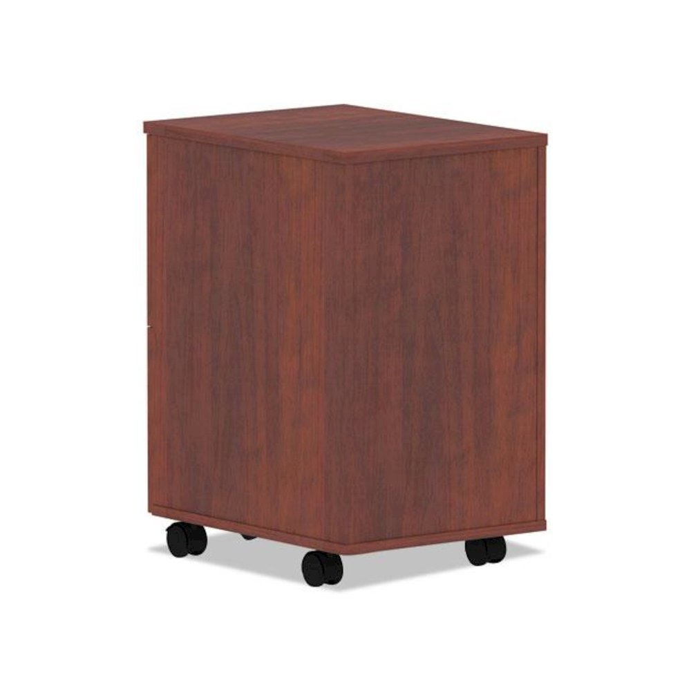 Alera Valencia Series Mobile Pedestal, Left or Right, 2 Legal/Letter-Size File Drawers, Medium Cherry, 15.38" x 20" x 26.63". Picture 4