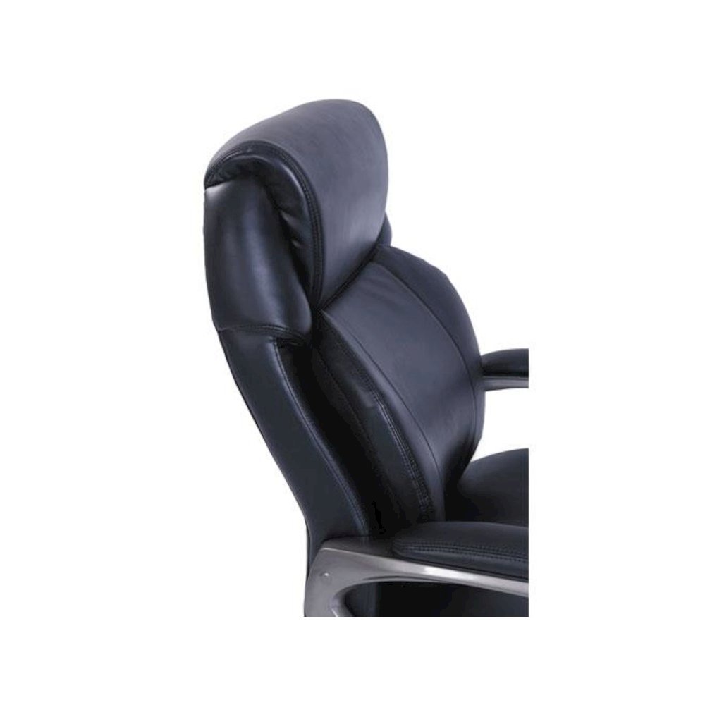 Cosset High-Back Executive Chair, Supports Up to 275 lb, 18.75" to 21.75" Seat Height, Black Seat/Back, Slate Base. Picture 3
