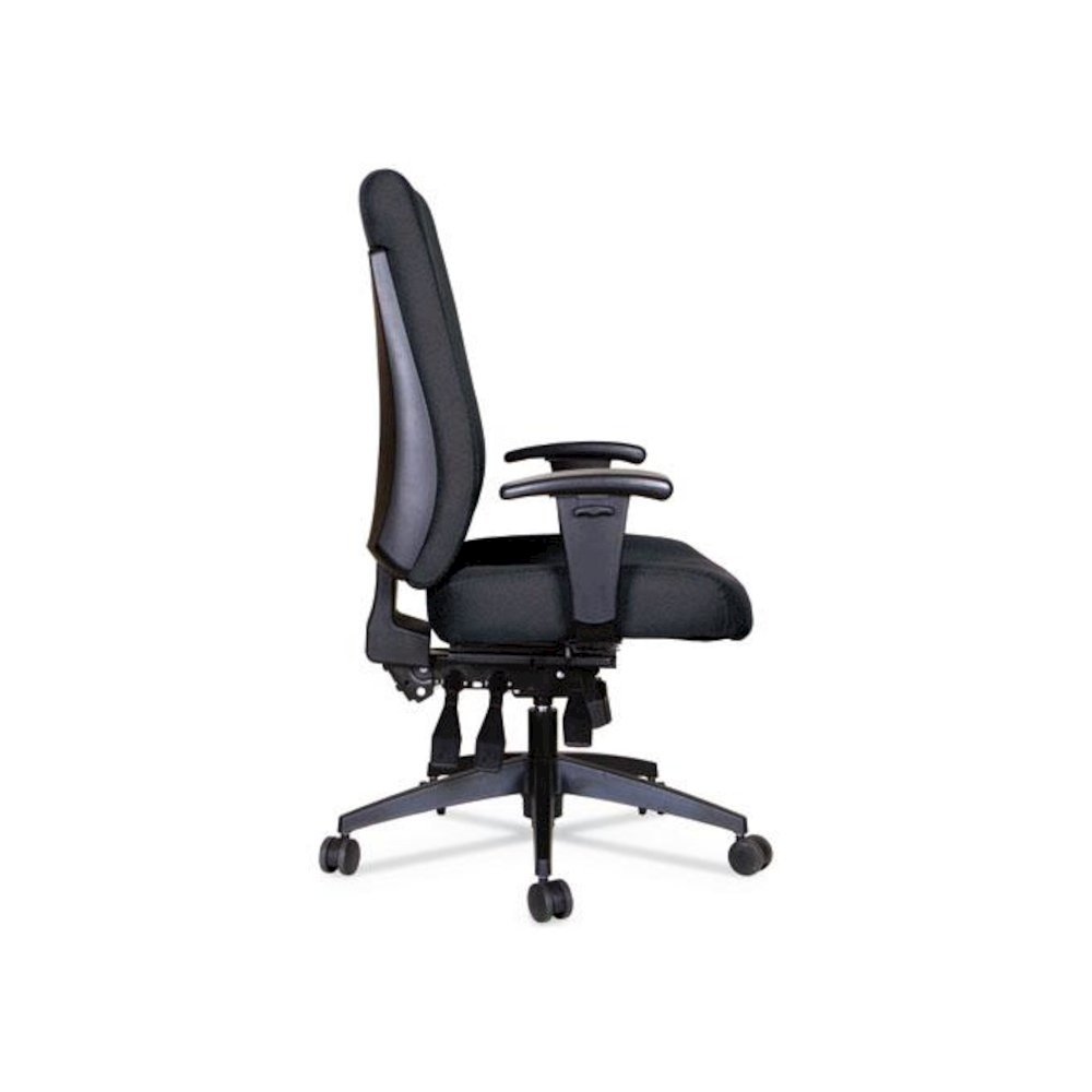Alera Wrigley Series 24/7 High Performance High-Back Multifunction Task Chair, Supports 300 lb, 17.24" to 20.55" Seat, Black. Picture 3