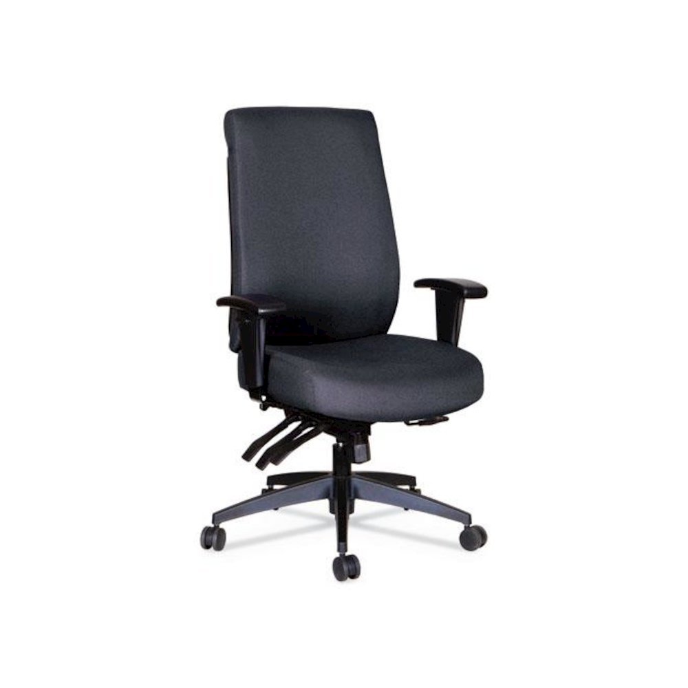 Alera Wrigley Series 24/7 High Performance High-Back Multifunction Task Chair, Supports 300 lb, 17.24" to 20.55" Seat, Black. Picture 1