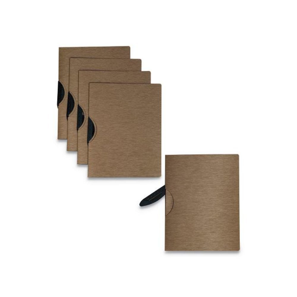 Modern Metallic Executive Style Report Cover, Swing Clip,  8.5 x 11, Bronze/Bronze, 5/Pack. Picture 2
