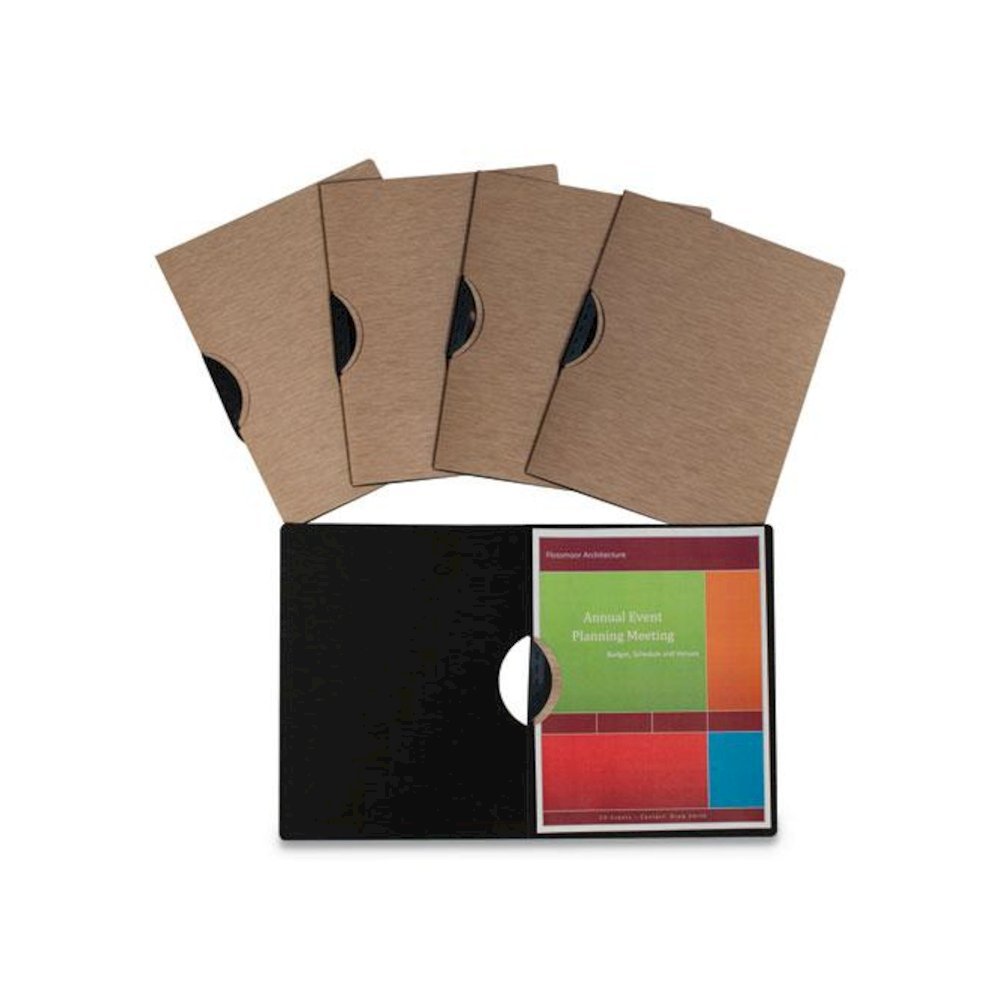Modern Metallic Executive Style Report Cover, Swing Clip,  8.5 x 11, Bronze/Bronze, 5/Pack. Picture 1