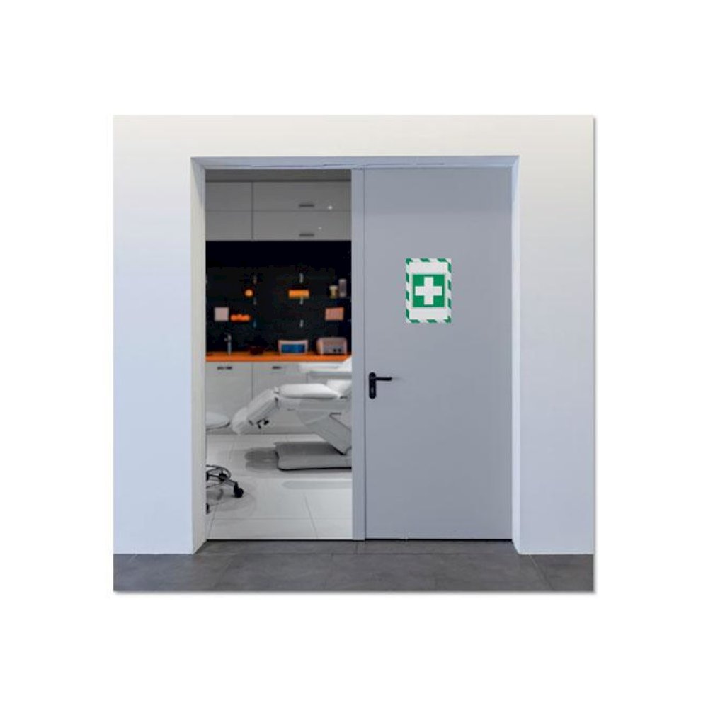DURAFRAME Security Magnetic Sign Holder, 8.5 x 11, Green/White Frame, 2/Pack. Picture 7