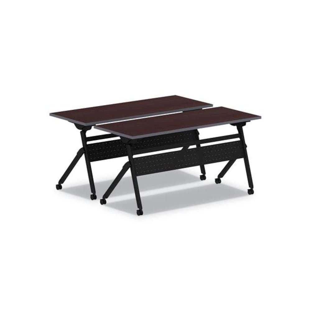 Flip and Nest Table Base, 55.88w x 23.63d x 28.5h, Black. Picture 2