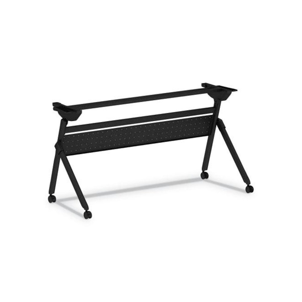 Flip and Nest Table Base, 55.88w x 23.63d x 28.5h, Black. Picture 1