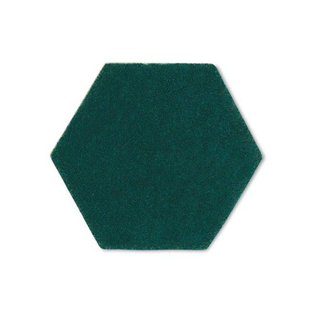 Dual Purpose Scour Pad, 5" x 5", Gray/Yellow, 15/Carton. Picture 3