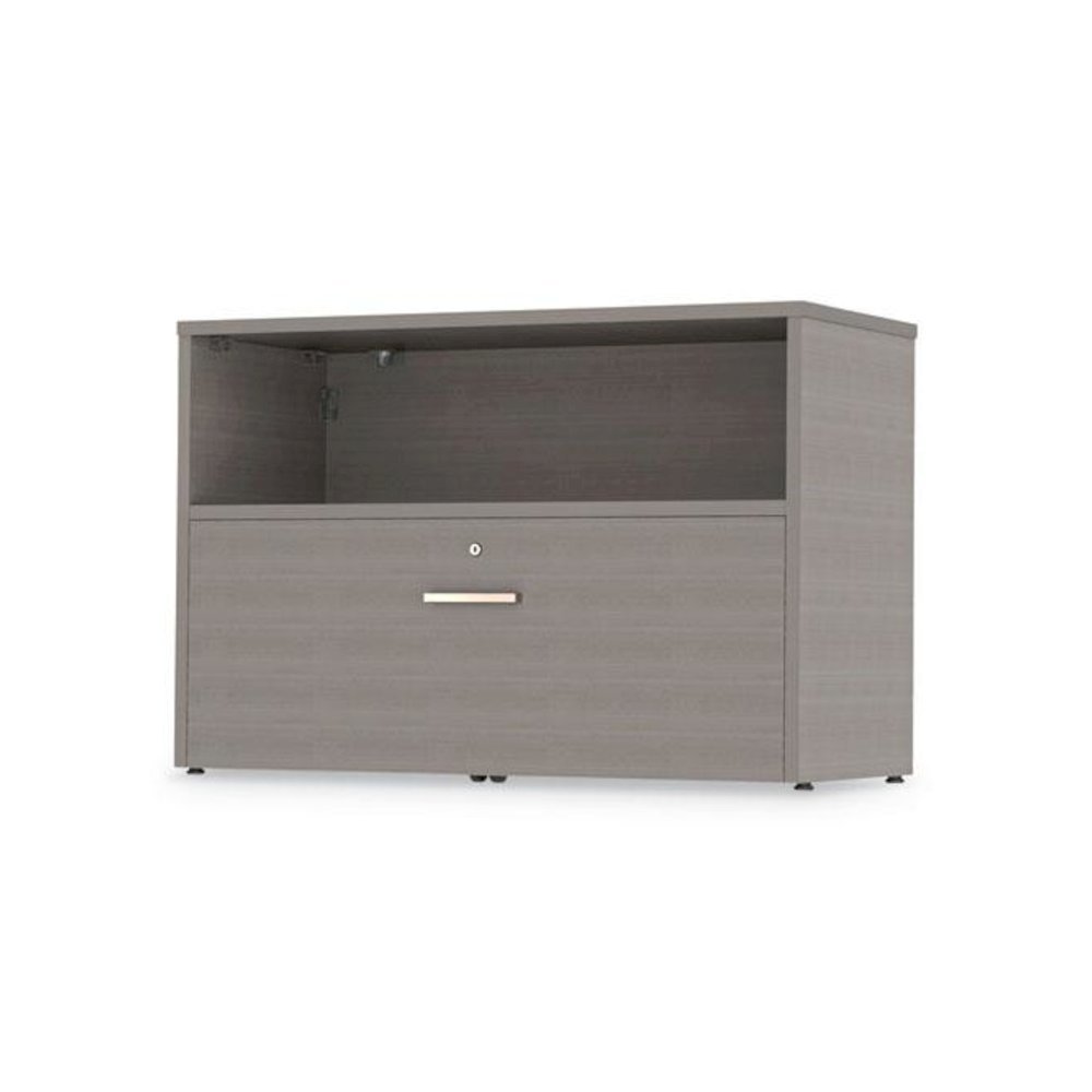Urban Series Cabinet Credenza Pedestal with Lateral File, 35.25w x 15.25d x 23.75h, Ash. Picture 7