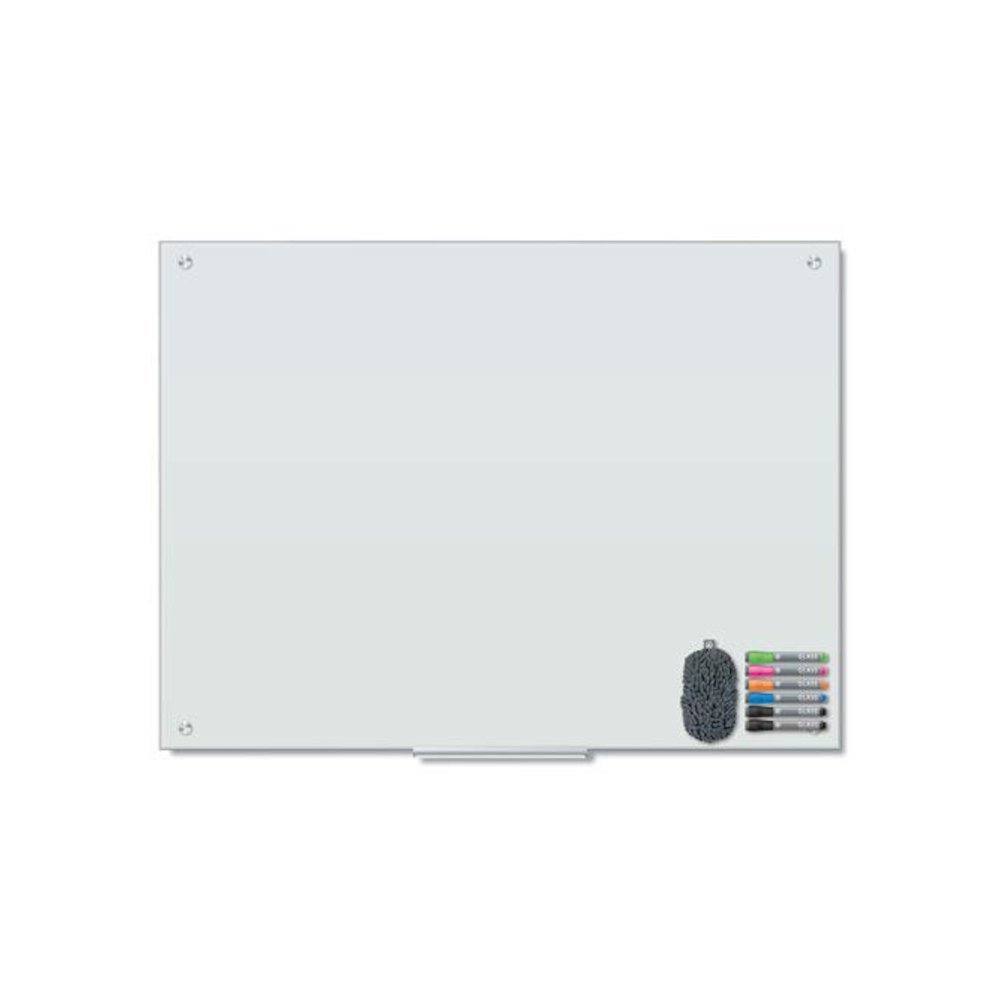 Magnetic Glass Dry Erase Board Value Pack, 48" x 36" (Actual Size: 47" x 35"), Frosted White Surface. Picture 1