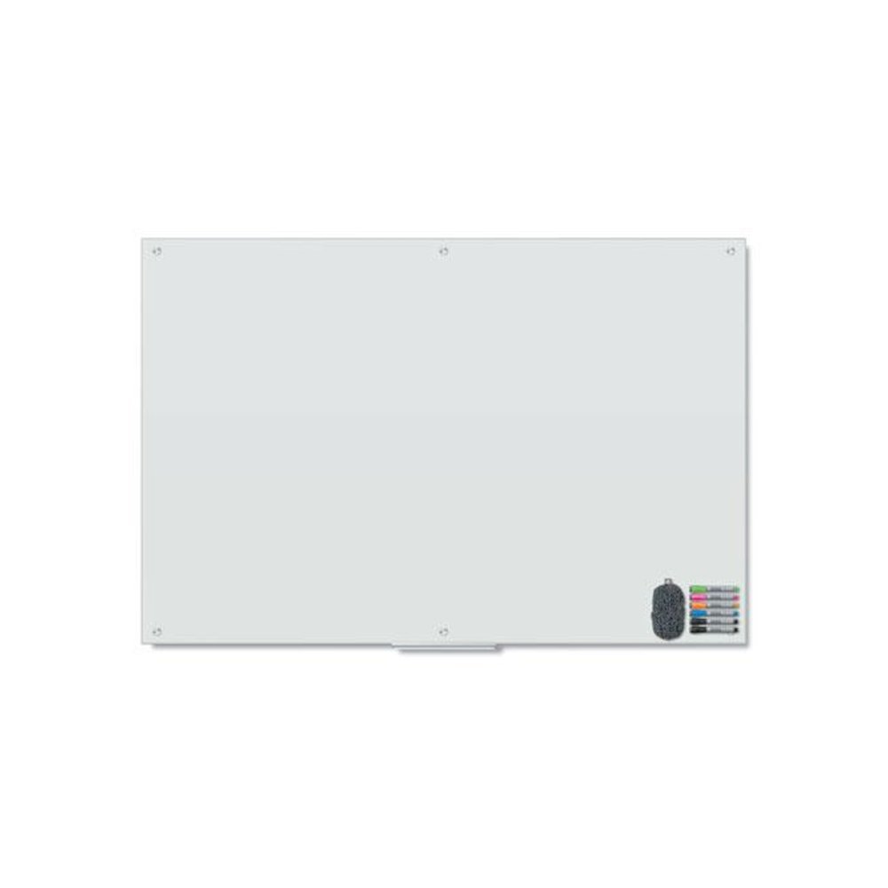Magnetic Glass Dry Erase Board Value Pack, 72" x 48" (Actual Size: 70" x 47"), Frosted White Surface. Picture 1