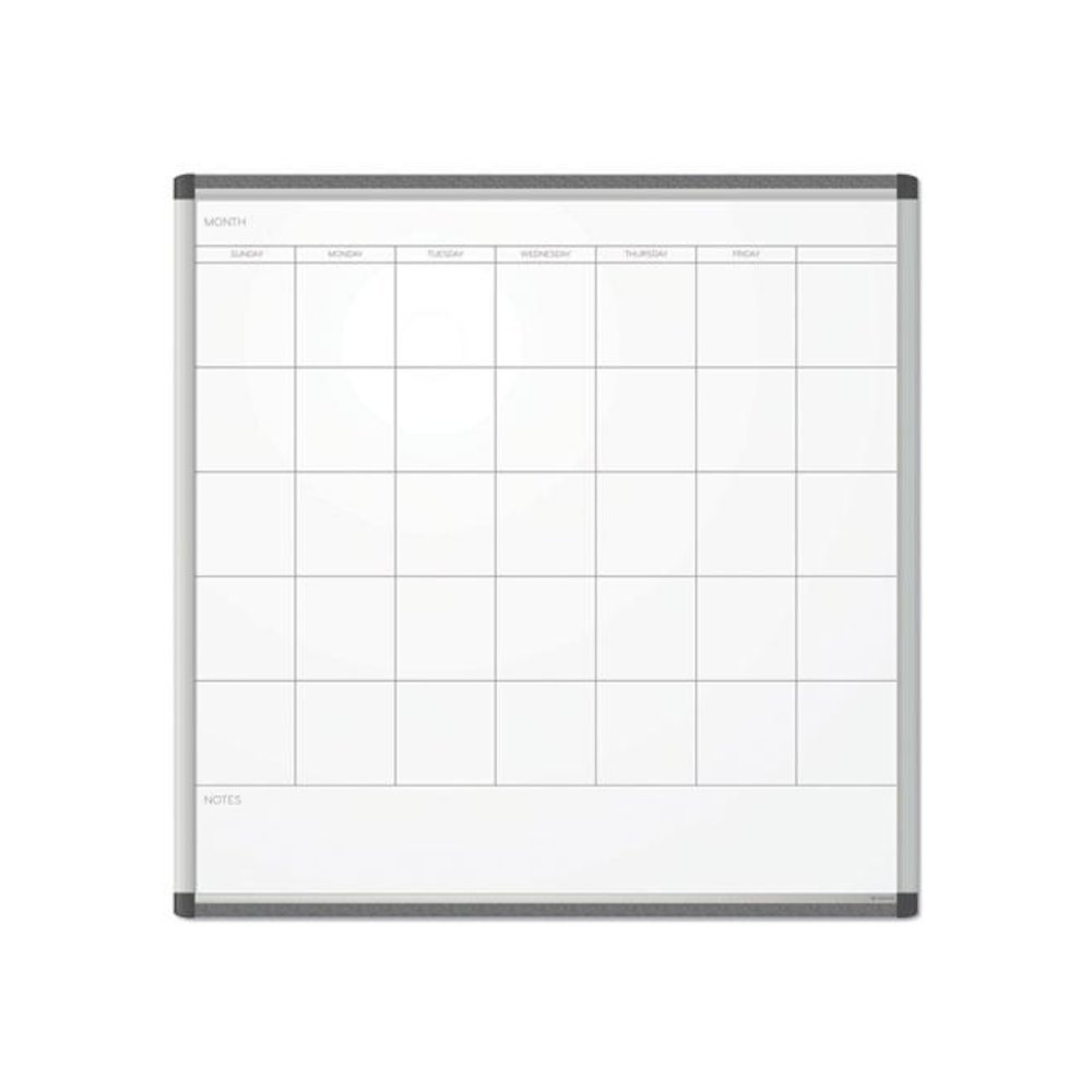 PINIT Magnetic Dry Erase Calendar, Monthly Planning/Scheduling, 36 x 36 (Actual Size: 35 x 35), White Surface, Aluminum Frame. Picture 1