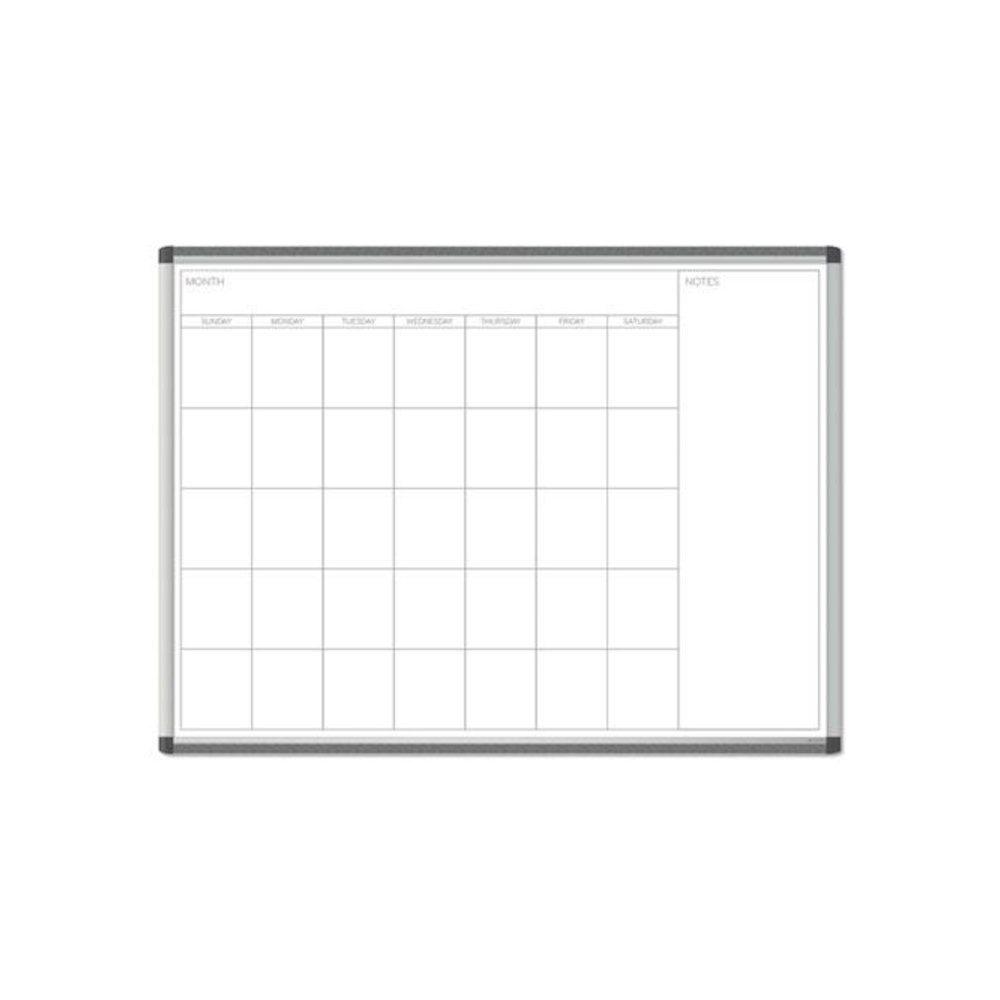 PINIT Magnetic Dry Erase Calendar, Monthly Planning/Scheduling, 48 x 36 (Actual Size: 47 x 35), White Surface, Aluminum Frame. Picture 1